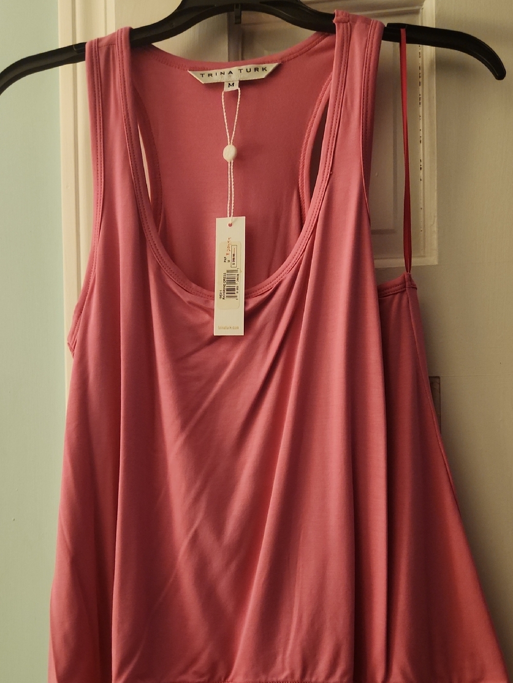NWT Trina Turk Rose Pink Sleeveless Scoop Neck Dress